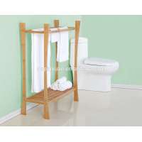 Towel Stand 100% natural bamboo towel holder rack for bathroom