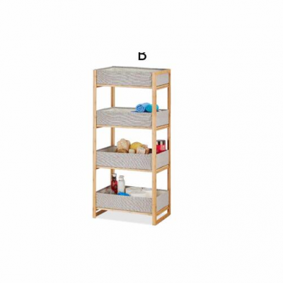 Hot sale 4-tier bamboo bathroom shelf storage organizer