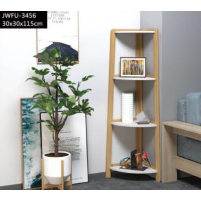 4 tier  bamboo book shelf for living storage shelf